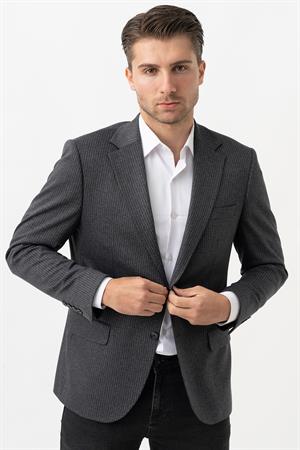 White Stone Imola C3037 Regular Fit 6 Drop Ceket Desenli