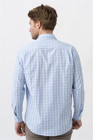 White Stone G83070 Pamuklu Regular Fit Gömlek Mavi