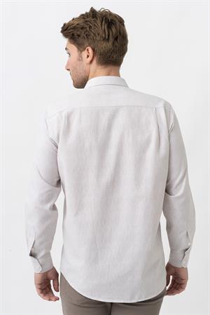 White Stone Barranquilla G83084 Pamuklu Regular Fit Gömlek  Bej