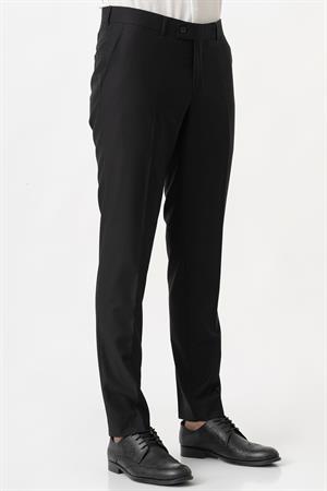 White Stone Caserta P1001 Slim Fit Düz Kumaş Pantolon Siyah