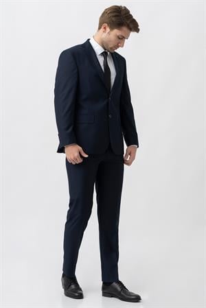 Lacivert Regular Fit Rahat Kalıp Kapaklı Cepli Premium Takım Elbise