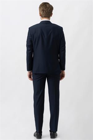 Lacivert Regular Fit Rahat Kalıp Kapaklı Cepli Premium Takım Elbise
