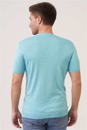 White Stone San Diego 15289 Slim Fit Sıfır Yaka T-shirt Mint