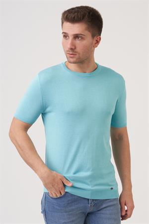 White Stone San Diego 15289 Slim Fit Sıfır Yaka T-shirt Mint