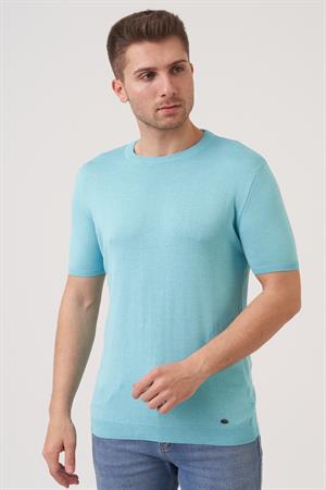 White Stone San Diego 15289 Slim Fit Sıfır Yaka T-shirt Mint