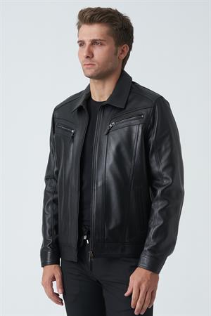 White Stone Aberdeen 5004 Slim Fit Sergio Kuzu Derisi Kaban  Siyah