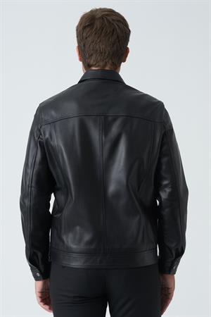 White Stone Aberdeen 5004 Slim Fit Sergio Kuzu Derisi Kaban  Siyah