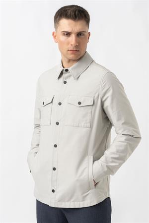 White Stone Aarberg 5814 Mevsimlik Slim Fit Pamuklu Mont Taş