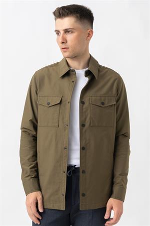 White Stone Aarberg 58144 Mevsimlik Slim Fit Pamuklu Mont Haki