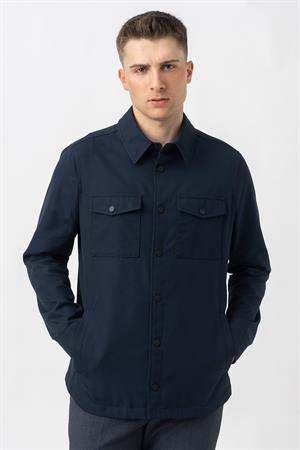 White Stone Aarberg 58144 Mevsimlik Slim Fit Pamuklu Mont Lacivert