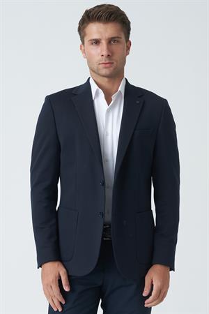 White Stone Birmingham C4011 Yünlü Likralı Slim Fit 6 Drop Örme Ceket Laci