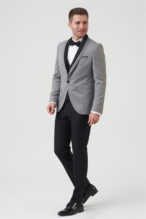 White Stone Philadelphia[ D2405 Slim Fit 6 Drop Likralı Damatlık Takım Elbise A.Gri 