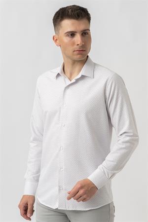 White Stone Affoltern am Albis G16252 Regular Fit Armürlü Pamuklu Gömlek Laci