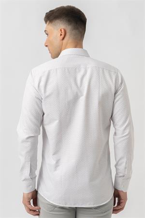 White Stone Affoltern am Albis G16252 Regular Fit Armürlü Pamuklu Gömlek Laci