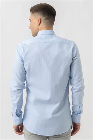 White Stone Aarburg g45044 Pamuklu Regular Fit Oxford Gömlek Mavi