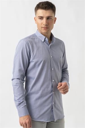 White Stone Aarburg g45044 Pamuklu Regular Fit Oxford Gömlek Laci