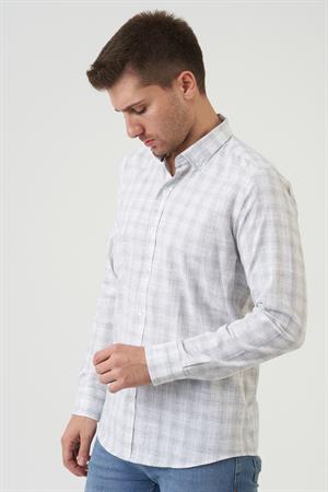 White Stone Cessnock Regular Fit g2004 Pamuklu Keten Gömlek Mint