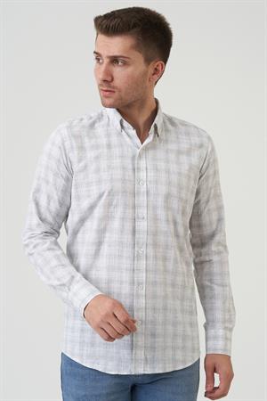 White Stone Cessnock Regular Fit g2004 Pamuklu Keten Gömlek Mint