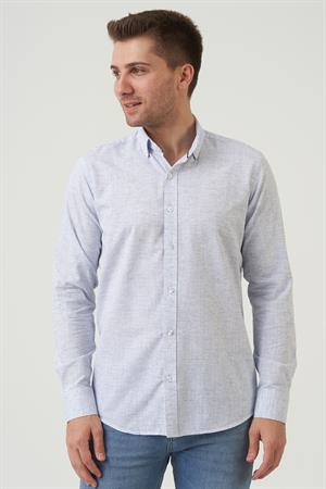 White Stone Gosford Regular Fit G2007 Pamuklu Keten Gömlek Bej