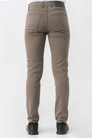 White Stone Bern J2425 Normal Fit Pamuklu Likralı 5 Cep Jean Pantolon Kahve