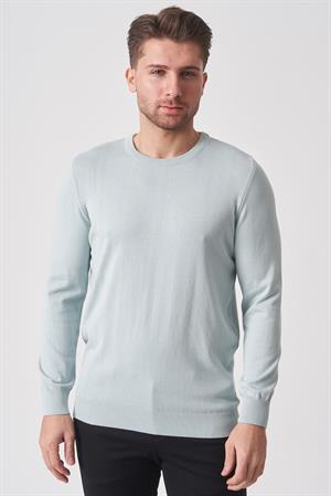 White Stone Rio de Janeiro wtrk1000 O Yaka Slim Fit Pamuklu Triko B.Mavi