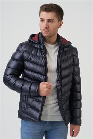 White Stone San Diego Slim Fit Kapüşonlu Kaban Laci