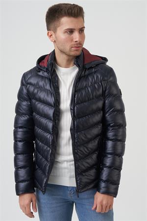 White Stone San Diego Slim Fit Kapüşonlu Kaban Laci