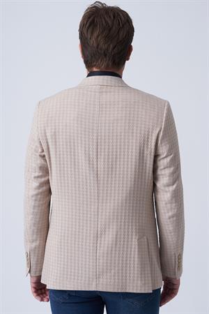 White Stone Alcácer do Sal C4015 Slim Fit 6 Drop Ceket Desenli
