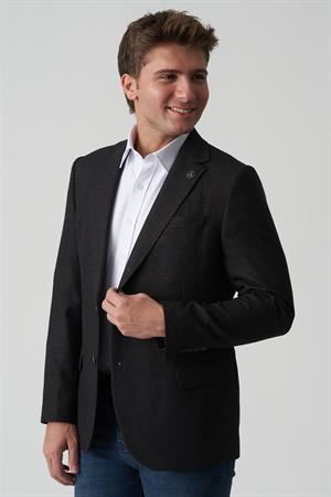 White Stone Anadia C4024 Slim Fit 6 Drop Ceket Desenli