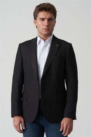 White Stone Anadia C4024 Slim Fit 6 Drop Ceket Desenli