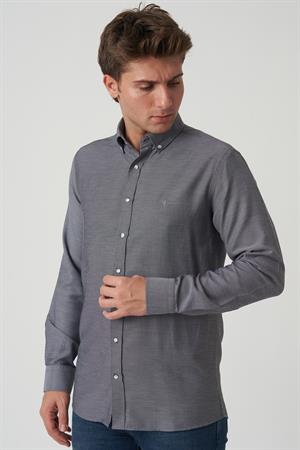 White Stone Agualva-Cacém G2502 Slim Fit Gömlek Desenli