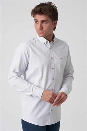 White Stone Albufeira G2504 Slim Fit Gömlek Desenli