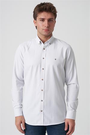 White Stone Albufeira G2504 Slim Fit Gömlek Desenli