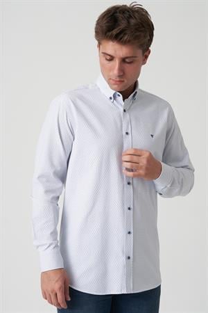 White Stone Alcácer do Sal G2505 Slim Fit Gömlek Desenli