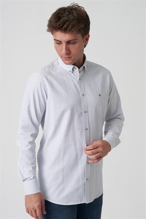 White Stone Alcobaça G2506 Slim Fit Gömlek Desenli