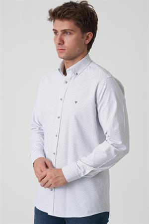 White Stone Alcobaça G2506 Slim Fit Gömlek Desenli