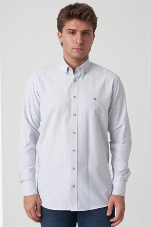 White Stone Alcobaça G2506 Slim Fit Gömlek Desenli
