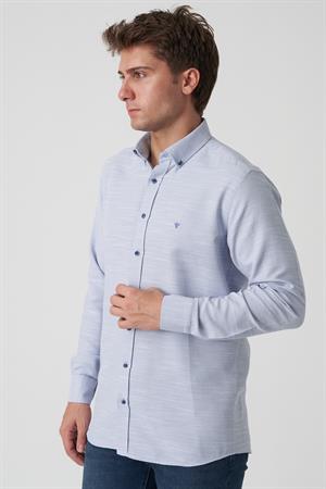 White Stone Angra do Heroísmo G2512 Slim Fit  Gömlek Desenli