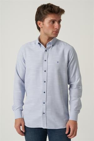 White Stone Angra do Heroísmo G2512 Slim Fit  Gömlek Desenli