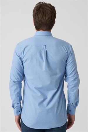 White Stone Câmara de Lobos G2519  Slim Fit Flanel Gömlek Desenli