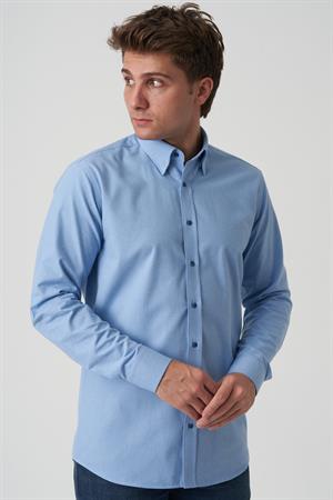 White Stone Câmara de Lobos G2519  Slim Fit Flanel Gömlek Desenli