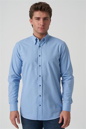 White Stone Câmara de Lobos G2519  Slim Fit Flanel Gömlek Desenli