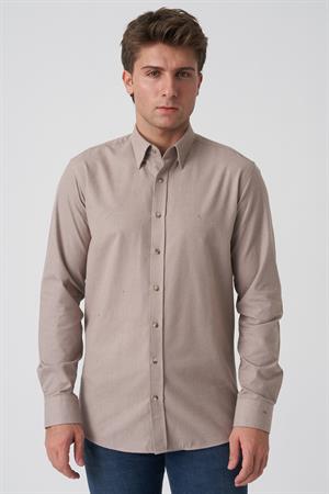 White Stone Chaves G2523 Slim Fit  Flanel Gömlek Desenli