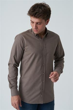 White Stone Costa da Caparica G2525 Slim Fit Flanel Gömlek Desenli