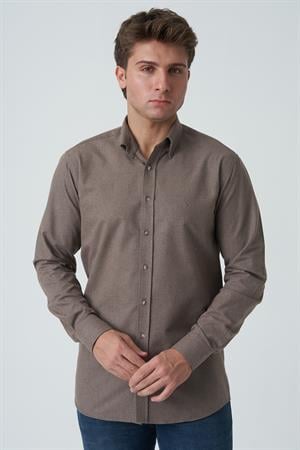 White Stone Costa da Caparica G2525 Slim Fit Flanel Gömlek Desenli