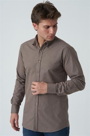 White Stone Costa da Caparica G2525 Slim Fit Flanel Gömlek Desenli