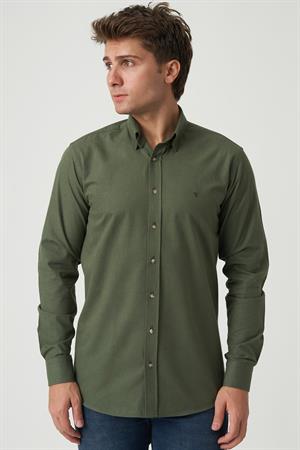 White Stone Covilhã G2526 Slim Fit Flanel Gömlek Desenli