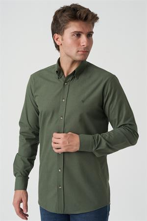 White Stone Covilhã G2526 Slim Fit Flanel Gömlek Desenli