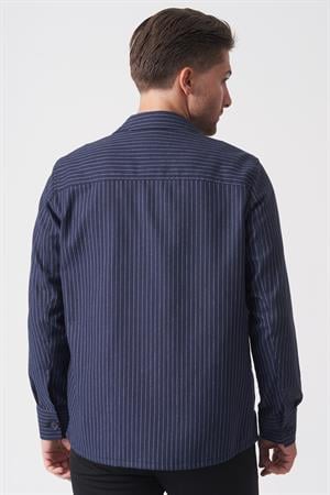 White Stone Brasília GC2530 Slim Fit Ceket Gömlek Desenli 