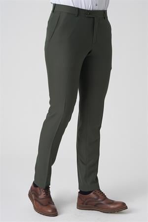 White Stone Alcobaça P1026 Slim Fit Kumaş Pantolon Yeşil